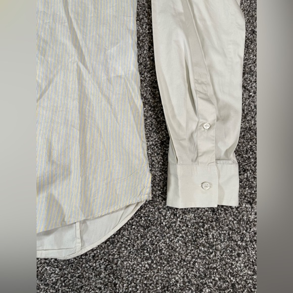 Miu Miu Mens Size Medium 42/16.5 Button Up Shirt Round Collar Cotton Cupro Blend - Picture 4 of 14